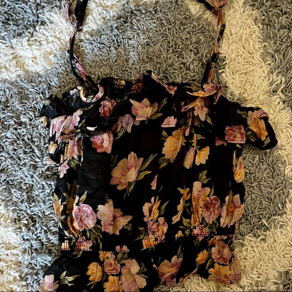 American Eagle Floral Crop Top NWT